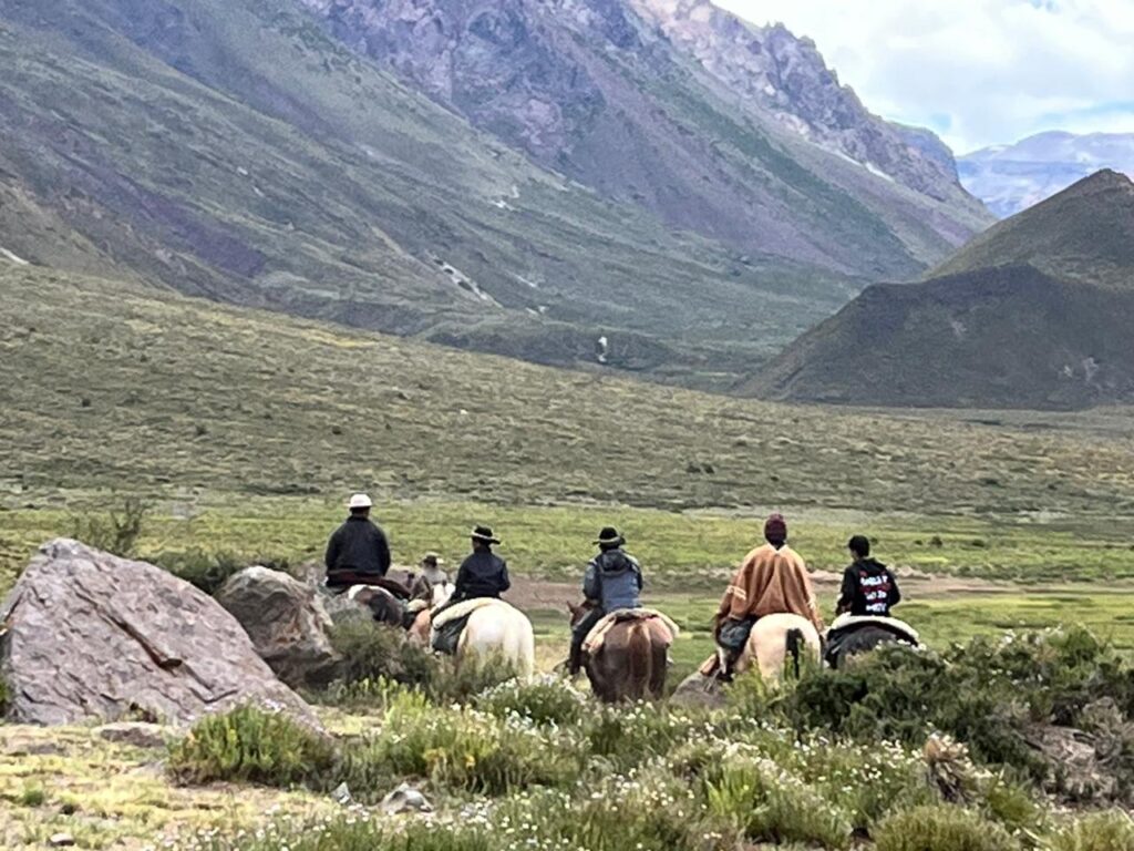 Expedición de cabalgata en la Cordillera de los Andes Malargüe Mendoza